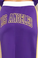 Women's Los Angeles Lakers Midi Skirt in Purple Small