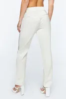 Women's Micro-Cutout Straight-Leg Pants Ivory