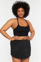 Women's Active Mid-Rise Skort in Black, 0X