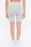 Women's Basic Organically Grown Cotton Biker Shorts in Heather Grey, XS