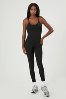 Women's Active Fitted Tank Bodysuit in Black Large