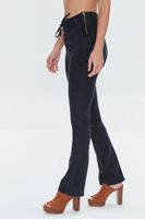 Women's High-Rise Lace-Up Bootcut Jeans in Washed Black, 28