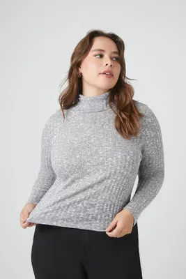 Women's Turtleneck Sweater Heather Grey,