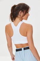 Women's Cutout Longline Sports Bra in White, XS