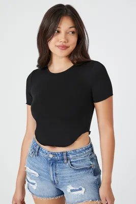 Women's Curved-Hem Cropped T-Shirt