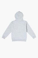 Kids Heathered Hoodie (Girls + Boys) in Heather Grey, 7/8