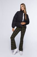 Women's Quilted Puffer Jacket in Black Large