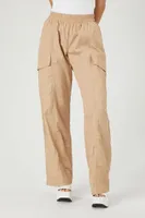 Women's Cargo Straight-Leg Joggers in Khaki, XL