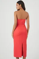 Women's Notched Tube Midi Dress