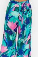 Women's Abstract Floral Wide-Leg Pants