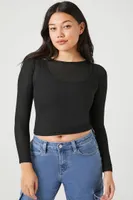 Women's Layered Combo Top in Black Small