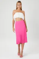 Women's Midi Column Skirt in Hot Pink Small