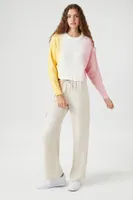 Women's Gradient Drop-Sleeve Sweater in Pink, XS