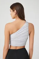 Women's Ruched One-Shoulder Crop Top Light