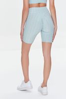 Women's Active Ruched-Bum Biker Shorts in Mint Large