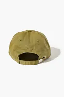 Men Curved-Brim Baseball Cap in Olive