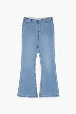 Girls Pull-On Flare Jeans (Kids) Denim,
