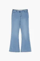 Girls Pull-On Flare Jeans (Kids) in Light Denim, 11/12