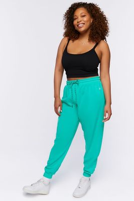 Women's Active French Terry Joggers in Mermaid, 0X