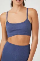 Women's Tulip-Hem Sports Bra in Navy, XL