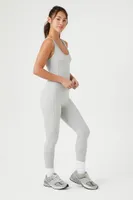 Women's Active Cutout Tank Jumpsuit in Heather Grey Medium