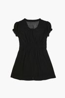 Girls Button-Front Dress (Kids) 11/12