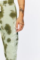 Men Tie-Dye Metamorph Graphic Joggers in Olive Large