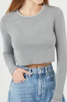 Women's Cropped Long-Sleeve Top