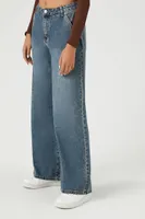 Women's Mid-Rise Wide-Leg Jeans in Dark Denim, 28