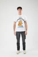 Men Garfield A Long Monday Graphic Tee in White, XXL