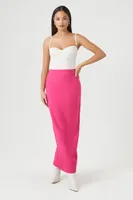 Women's Chiffon Maxi Column Skirt in Pink Medium