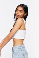 Women's Square-Neck Crop Top White