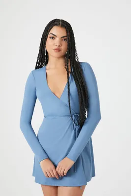 Women's Contour Wrap Mini Dress