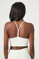 Women's Seamless Longline Sports Bra in White Large