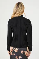 Women's Rib-Knit Mock Neck Sweater