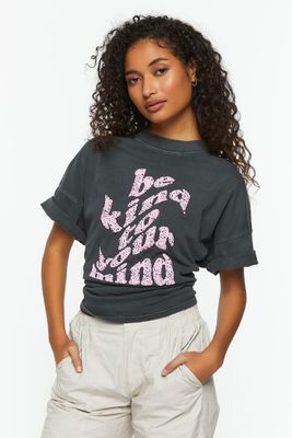 Women's Be Kind To Your Mind Graphic T-Shirt in Charcoal Medium