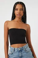Women's Cropped Sweater-Knit Tube Top