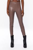 Women's Faux Leather High-Rise Leggings