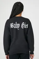 Women's Aaliyah Graphic Pullover in Black Large