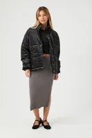 Women's Quilted Toggle Puffer Jacket