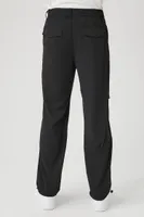 Men Toggle Drawstring Slim-Fit Pants in Black, 32