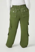 Women's Twill Wide-Leg Cargo Pants