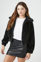 Women's Plush Zip-Up Jacket Medium