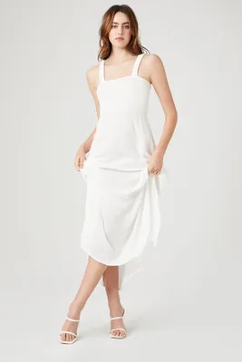 Women's Caged Midi Tank Dress in White, XL