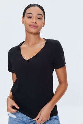 Women's Basic V-Neck T-Shirt XL