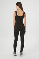 Women's Ribbed Scoop-Neck Jumpsuit