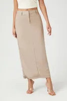 Women's Faux Leather Maxi Skirt in Goat, XS