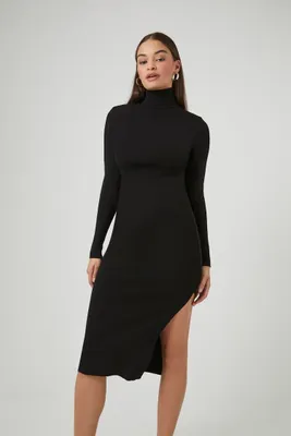 Women's Turtleneck Midi Sweater Dress