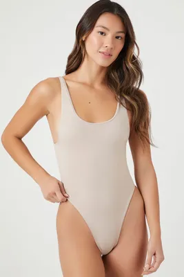 Women's Seamless One-Piece Swimsuit in Goat Large