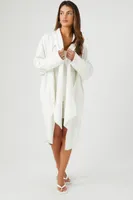 Women's Longline Cardigan Sweater in Cream Medium